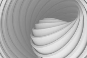 Minimalist white twisted surface background. Abstract 3d illustration photo