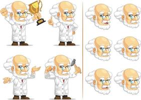 Scientist or Professor Customizable Mascot 7 vector