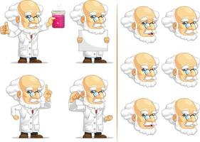 Scientist or Professor Customizable Mascot 3 vector