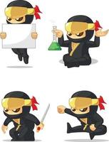 Ninja Customizable Mascot 7 vector