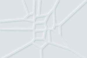 fondo de diagrama de voronoi blanco. telón de fondo de mosaico geométrico en el estilo neomorfismo foto