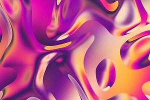 Smooth wavy holographic liquid gradient background concept design for fabric print, card, poster, flyer, ad banner, and business presentation. Abstract 3d rendering photo