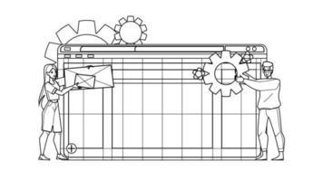 vector de mantenimiento de sitio web