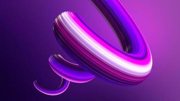 Aceite de trazo de pincel realista púrpura 3d o pintura acrílica. forma de onda líquida. ilustración 3d de diseño de moda foto