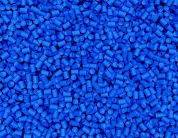 PVC Plastic granules Background Polymer Blue plastic beads resin polymer pallet plastic resin 3d illustration photo