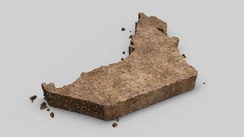 Dubai UAE Map ground texture 3d illustration photo