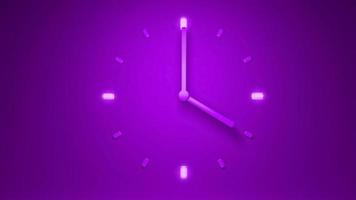 Backlit purple clock time 3D illustration 3D rendering subtle photo