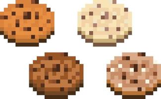 Games Concept, Resizable Vector, Pixel art, Cookies vector