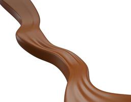 Chocolate wave beautiful, elegant splash of chocolate 3d illustration photo