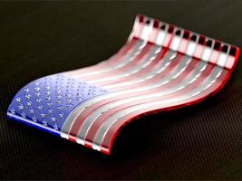 waving us america states flag 4th july independence day in 3d render photo