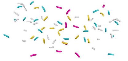 Colorful sprinkle falling 3d illustration photo