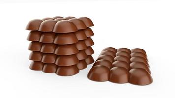 Chocolate half sphere chocolate bum chocolate 3d illustration photo