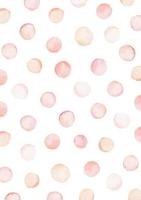 Abstract watercolor background with round spots in pastel colors. Muted pink and peach shades. Perfect for cards, invitations, covers, decorations, print. vector