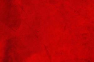 Red matte background of suede. Velvet texture of seamless leather. Red suede texture. photo