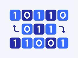 Binary Stack Hierarchy Computer Database Flow for Programming Topic or Graphic Element vector