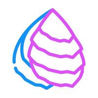 oyster ocean color icon vector illustration