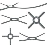 rotonda, segmento circular del vector de conjunto de carreteras