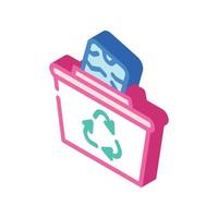 reuse solid waste isometric icon vector illustration