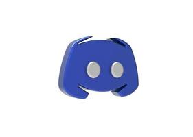 Discord icon button 3d rendering photo