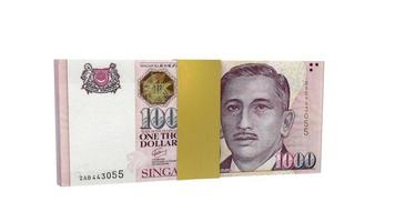 Singapore dollar currency 3d rendering photo
