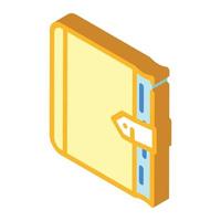 cuaderno diario icono isométrico ilustración vectorial vector