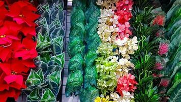 Colorful flowers and leaf for decorative backgrounds. Free photo
