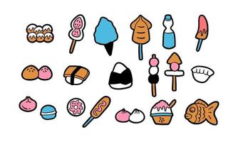 Japanese street food vector illustration. Icon and shape vector EPS 10