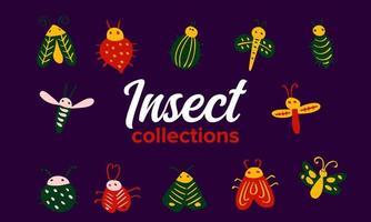 Resumen decorativo insecto vector eps 10 ilustración