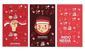 Geometric dirgahayu Indonesia merdeka vector illustration. Creative 17 Agustus RI vector EPS 10