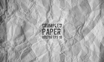 White paper crumpled effect. Vector background EPS 10