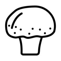 champignon mushroom line icon vector illustration