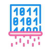 data deletion color icon vector illustration line