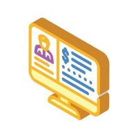 online business consultation isometric icon vector illustration