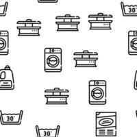 Laundry Service Tool Vector Seamless Pattern