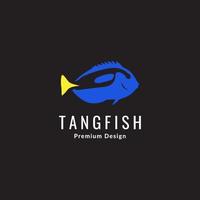 tang fish  logo design vector icon illustration