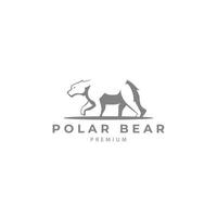 polar bear silhouette logo vector icon symbol illustration design