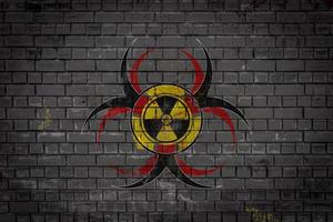 Stylized combined sign of biological, chemical and nuclear threat photo