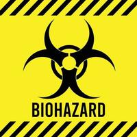 biohazard material radioacative sign danger caution vector