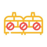 barriers equipment color icon vector illustration