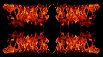 Flame Flame Texture For Strange Shape Fire Background Flame meat that is burned from the stove or from cooking. danger feeling abstract black background Suitable for banners or advertisements. photo
