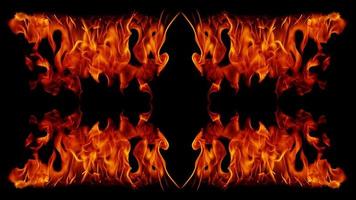 Flame Flame Texture For Strange Shape Fire Background Flame meat that is burned from the stove or from cooking. danger feeling abstract black background Suitable for banners or advertisements. photo