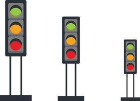 traffic light character illustration vector