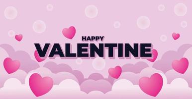 vector illustration of pink background with heart decoration