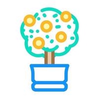 árbol de cítricos color icono vector ilustración