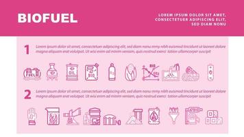 vector de encabezado de aterrizaje de energía verde de biocombustible