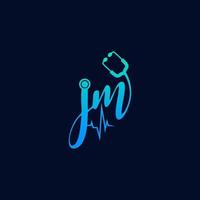JM Medical logo design vector