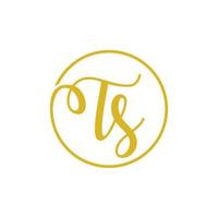 Ts circle logo design vector