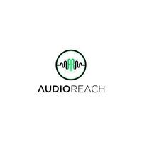 AR audio logo design template vector