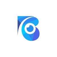 B eye logo design vector