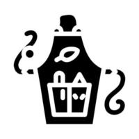 apron clothing glyph icon vector illustration